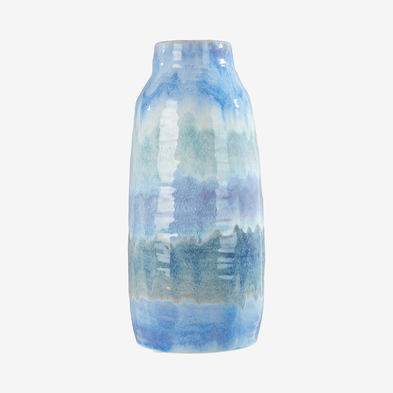Caldera Vase - Blue Finish - Stoneware by Fifty Five South