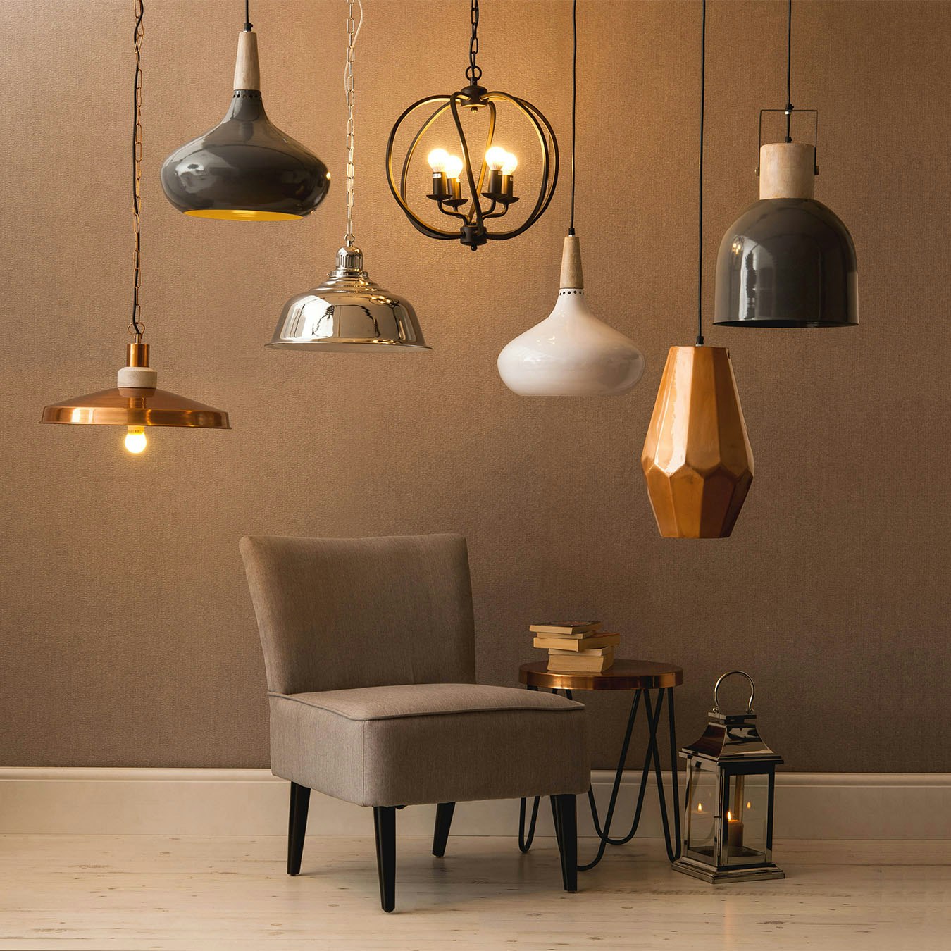 Stockholm Pendant Light - Grey by Fifty Five South