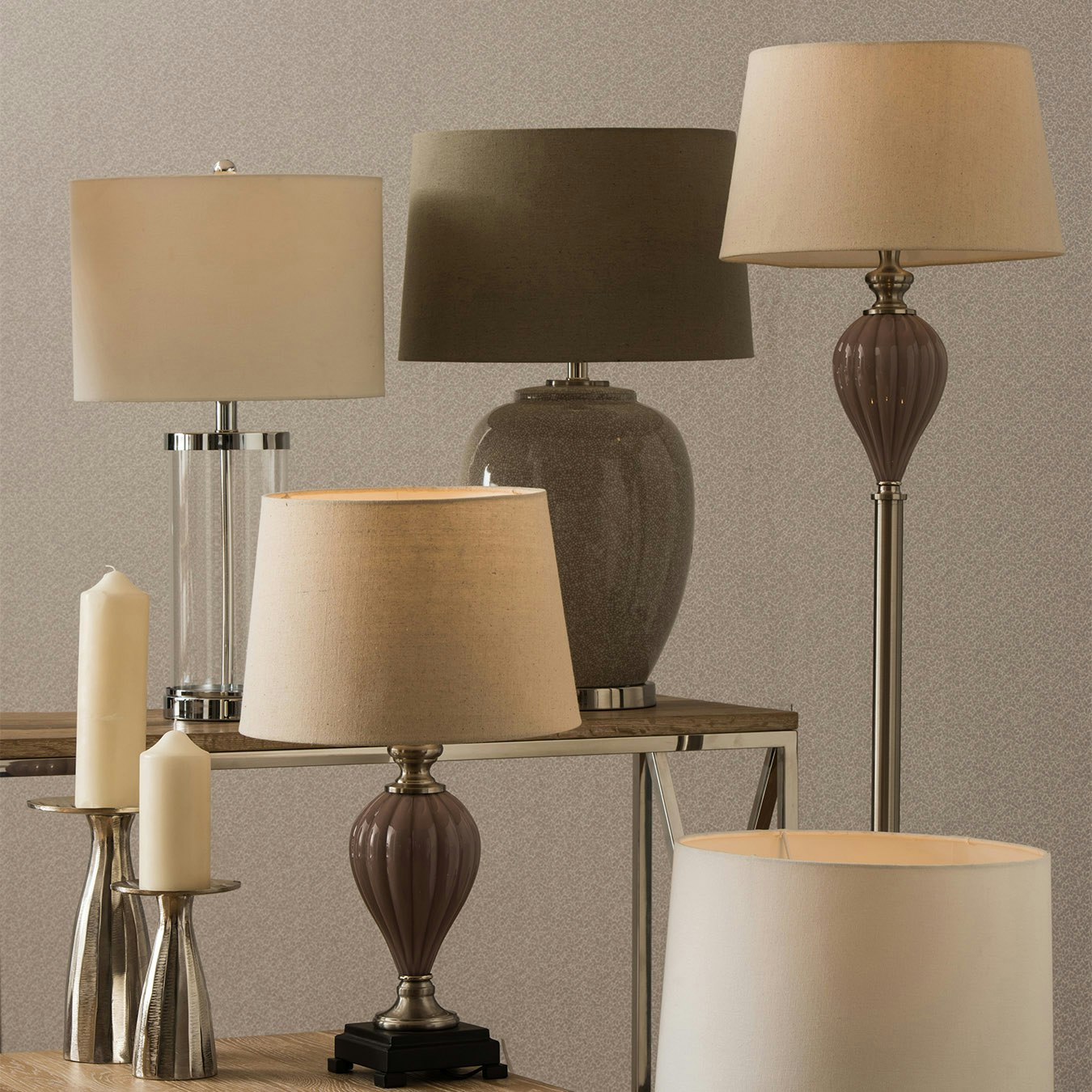 Anora Table Lamp - Nickel by Fifty Five South