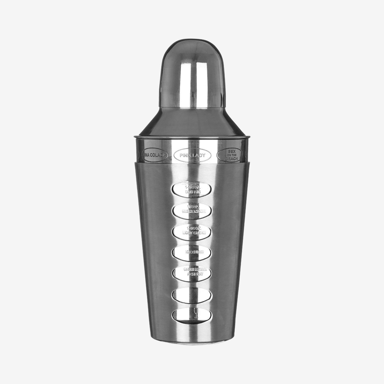 Recipe Cocktail Shaker - Silver by Fifty Five South