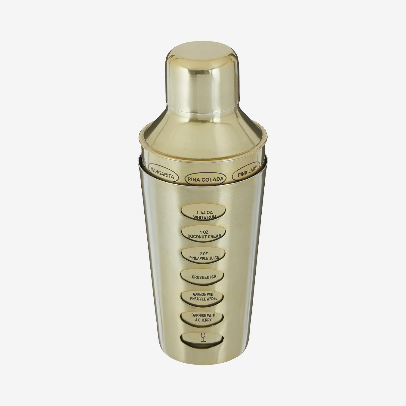 Recipe Cocktail Shaker - Brass by Fifty Five South