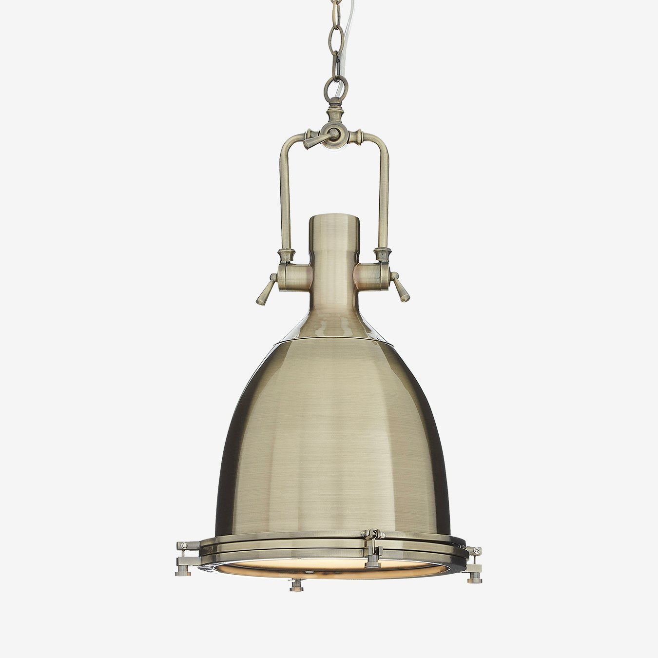 Lexington Pendant Light - Antique Brass - Glass / Iron by Fifty Five South