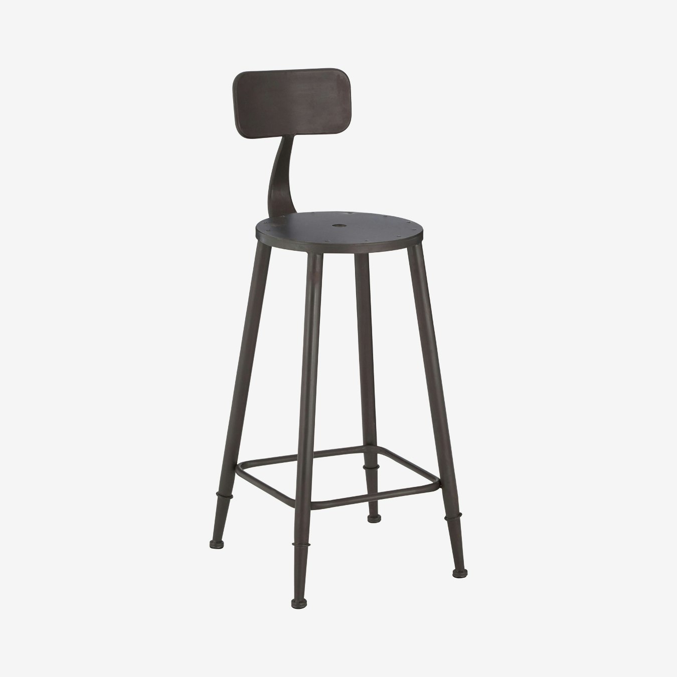 New Foundry Curved Backrest Bar Chair - Grey by Fifty Five South