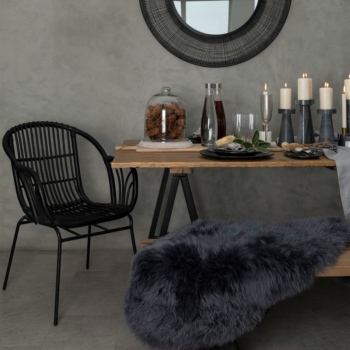 Lagom Arm Chair - Black / Black by Fifty Five South