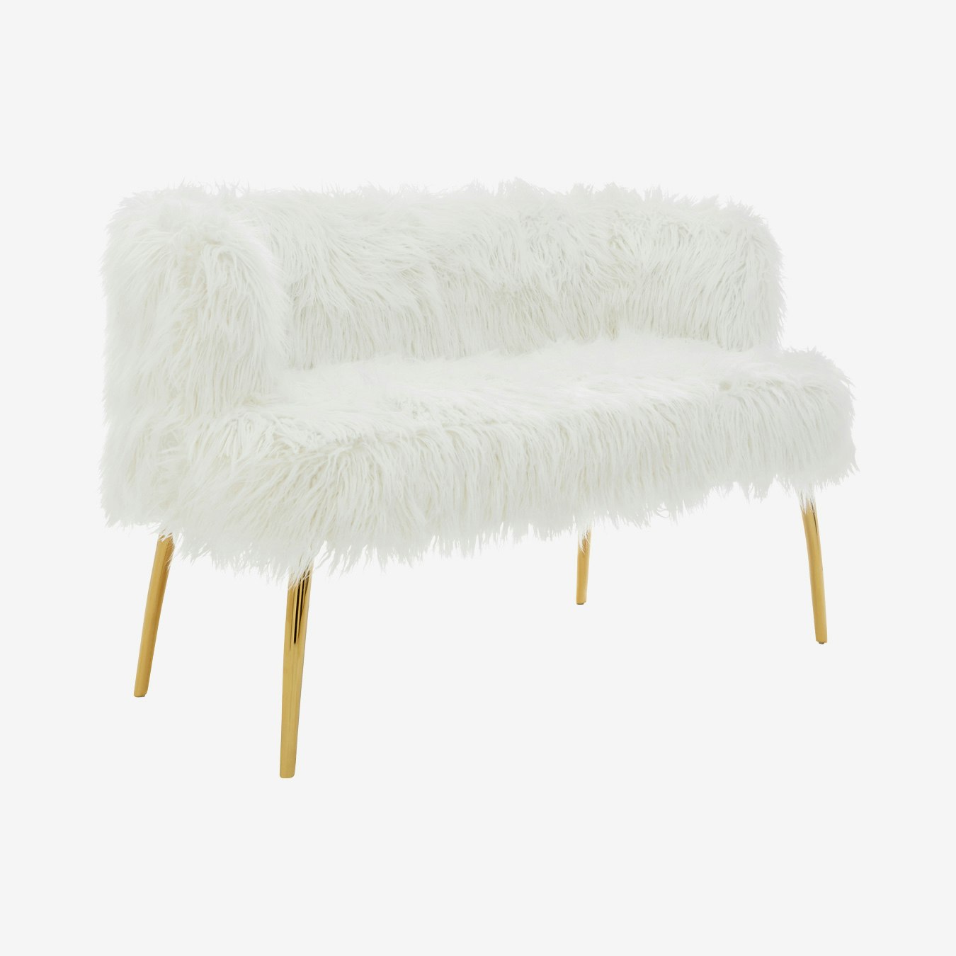 Clarence Sofa - White / Gold by Fifty Five South