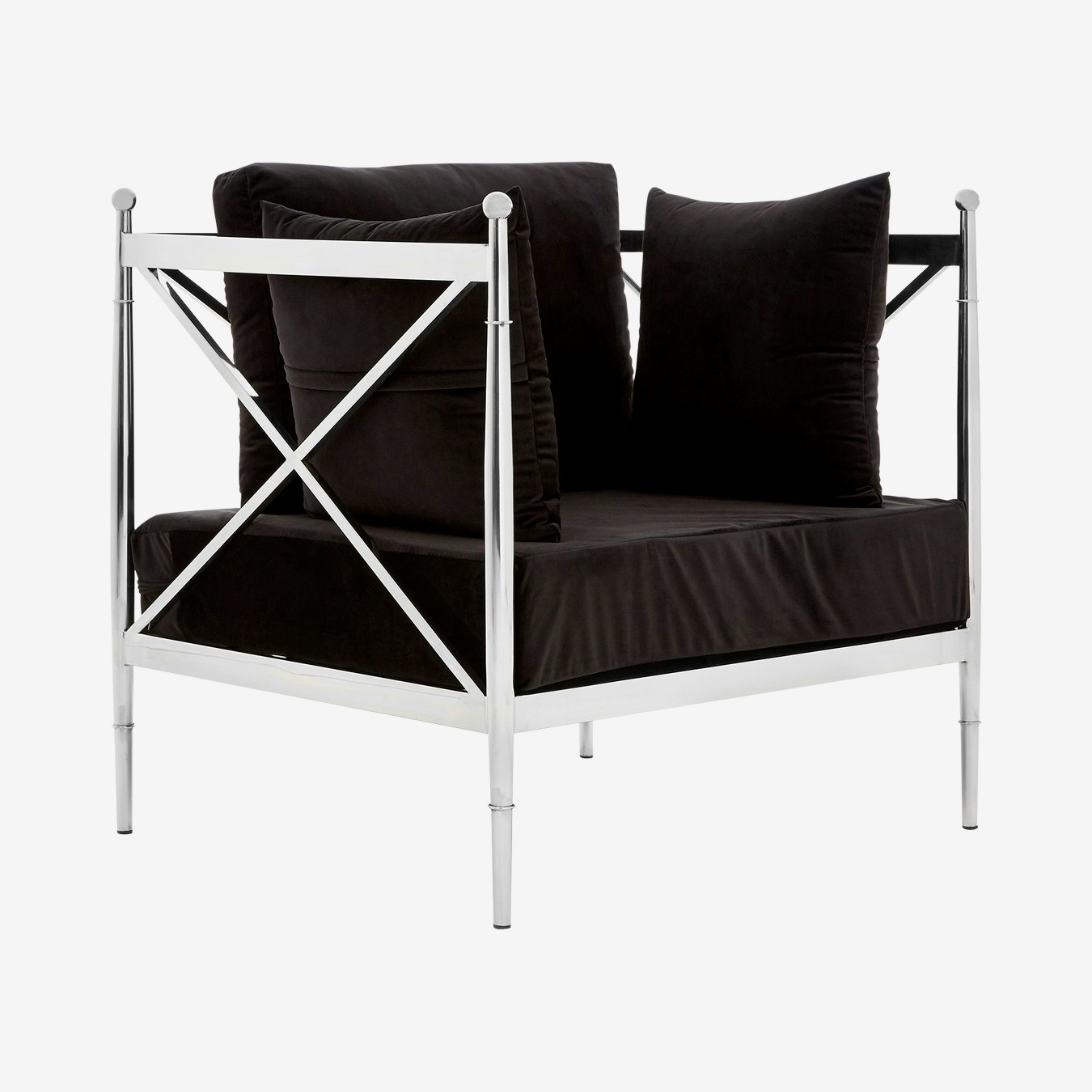 Novo Arm Chair - Silver by Fifty Five South