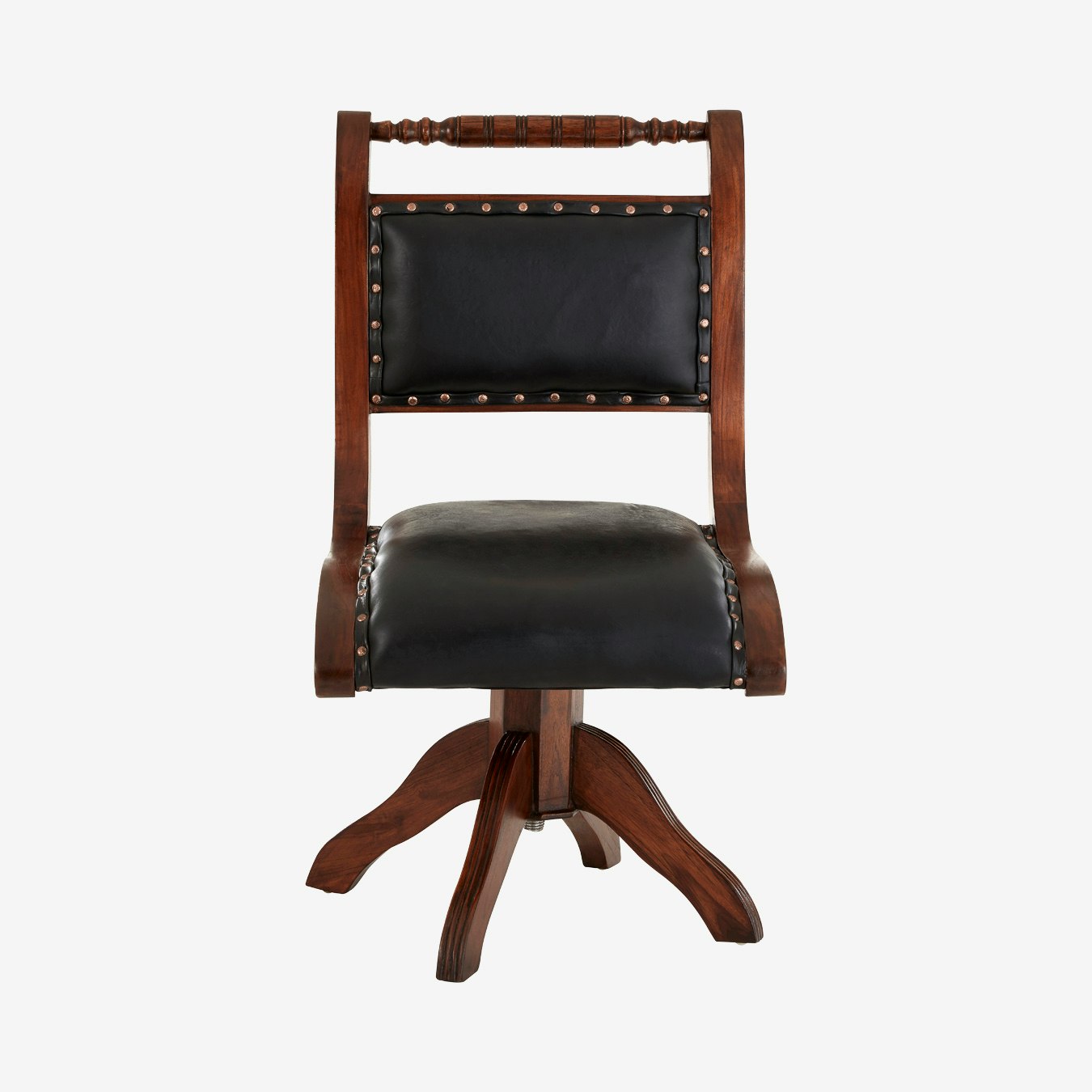 Inca Swivel Chair - Black by Fifty Five South