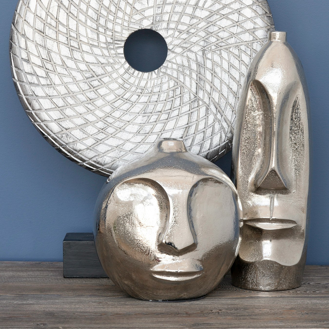 Viso Tall Vase - Silver by Fifty Five South