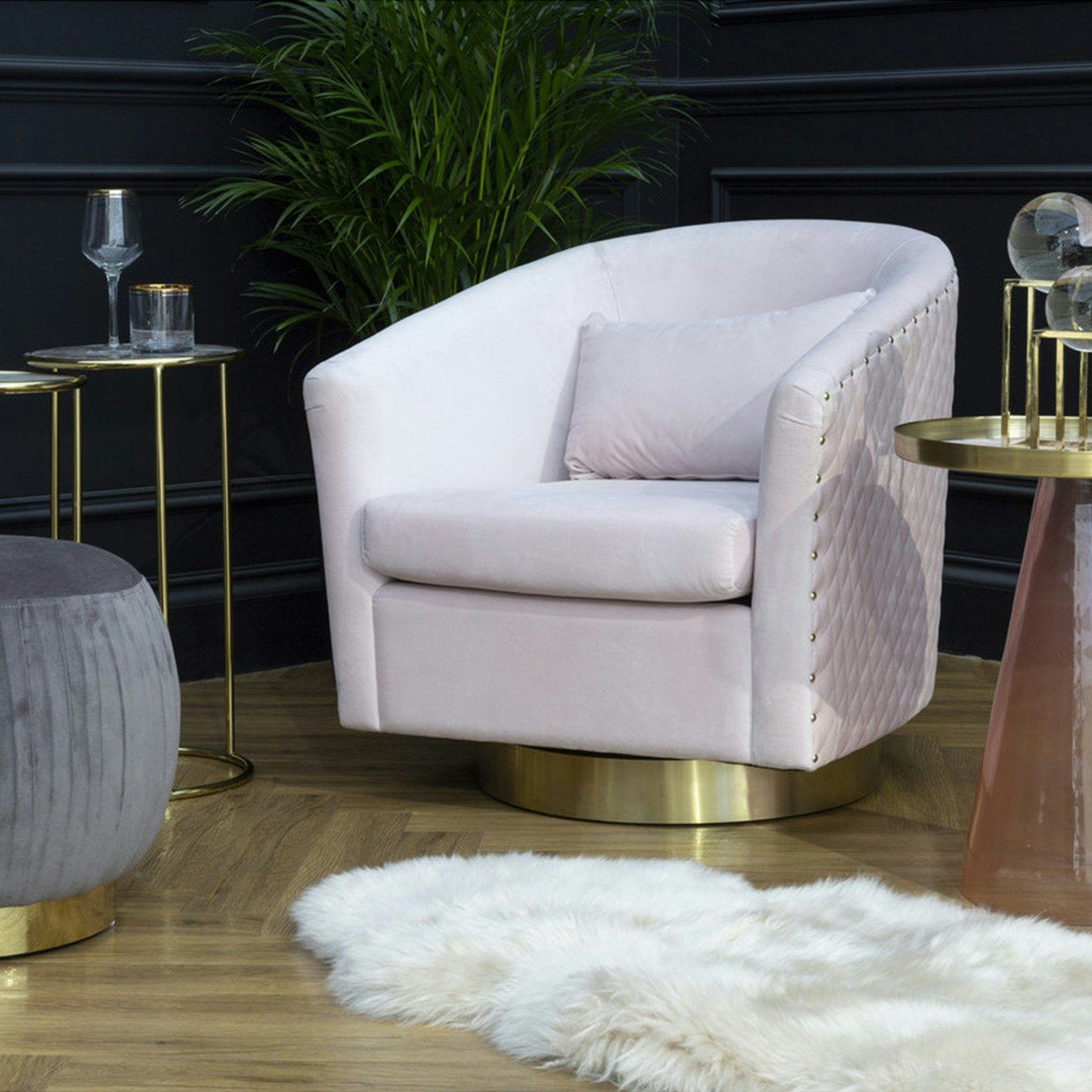 Plazoni Chair - Pink by Fifty Five South