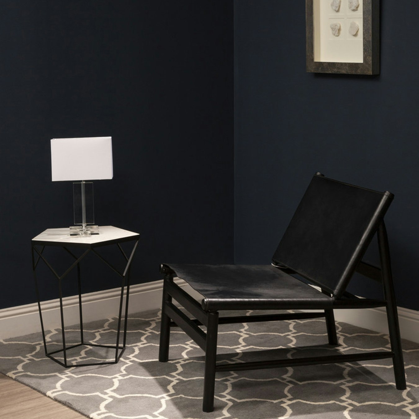 Kendari Chair without Arms - Black - Cow Leather / Teak Wood by Fifty Five South