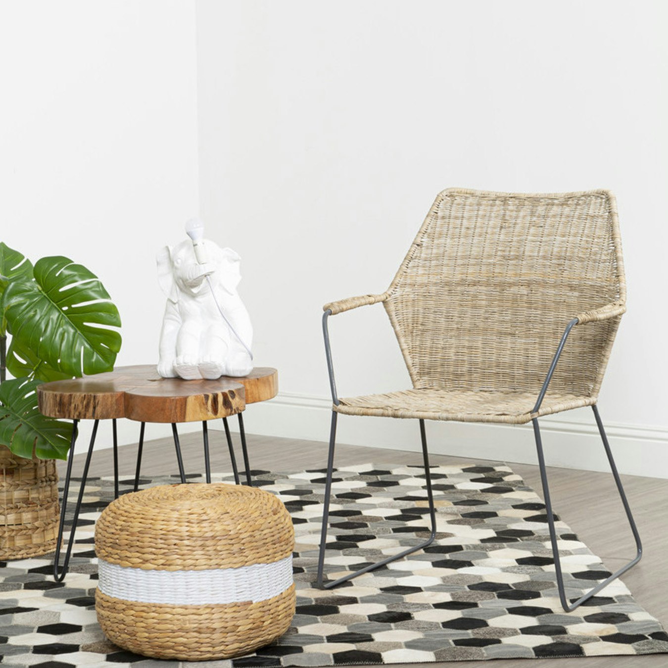 Manado Chair with Sled Legs - Natural by Fifty Five South