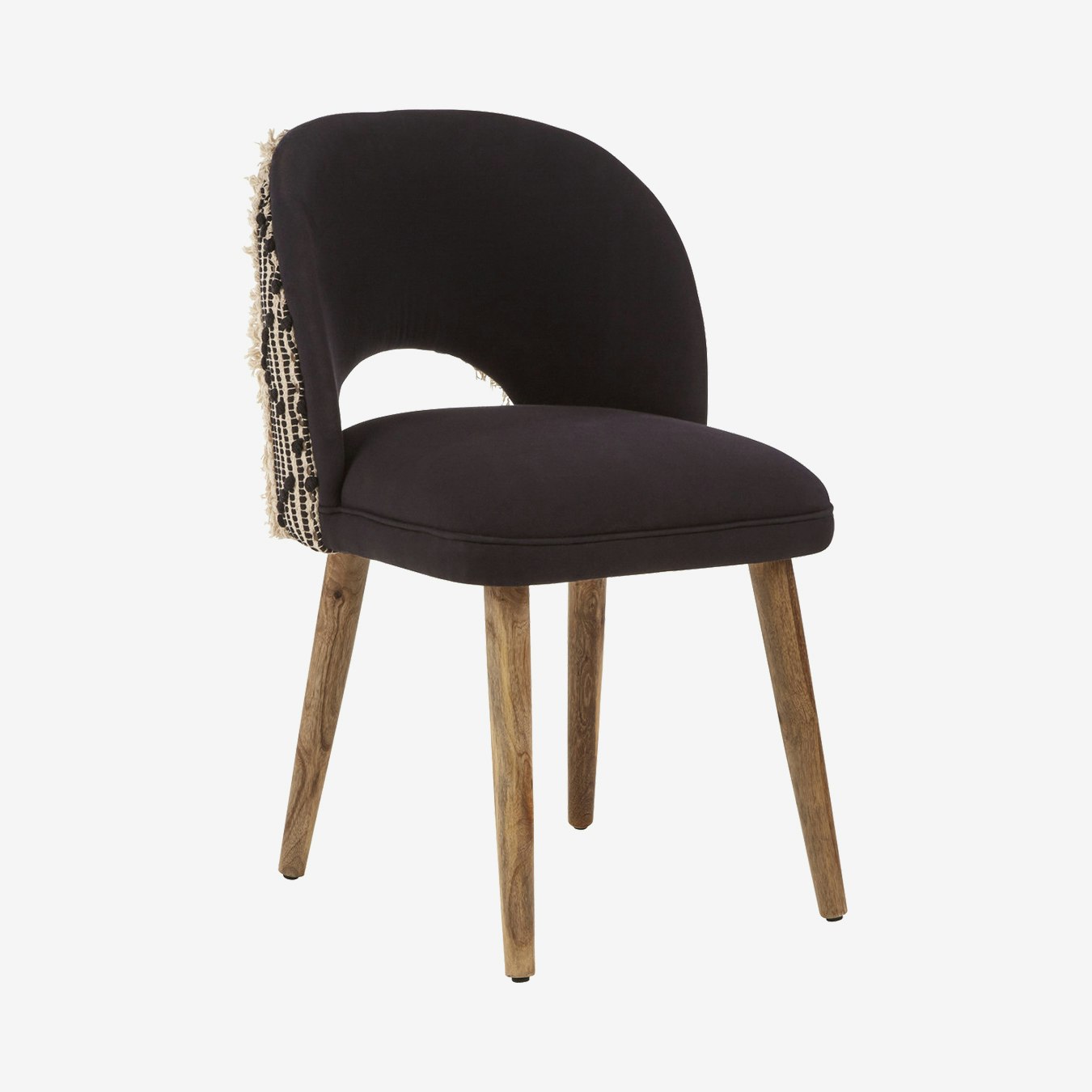 Cefena Moroccan Chair - Black / White by Fifty Five South