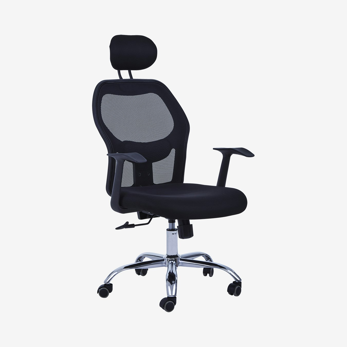 Office Chair with T-shaped Arms - Black / Silver by Fifty Five South