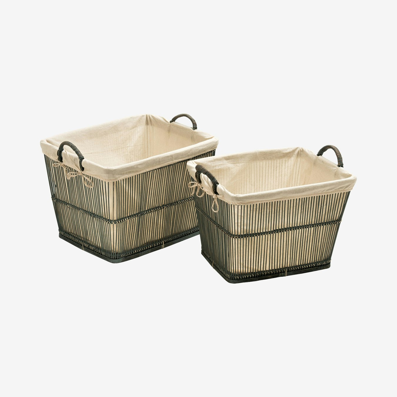 Storage Baskets - Grey Washed - Set of 2 by Fifty Five South