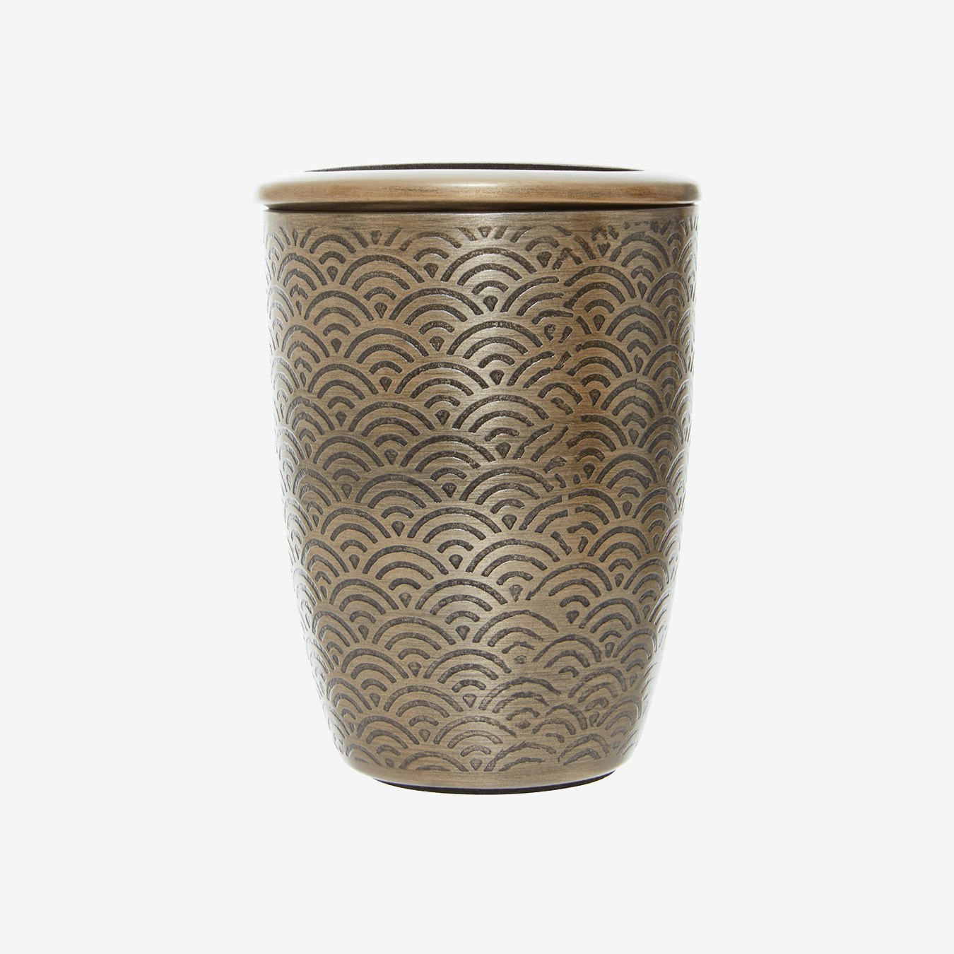 Allegra Toothbrush Holder - Etched Gold by Fifty Five South