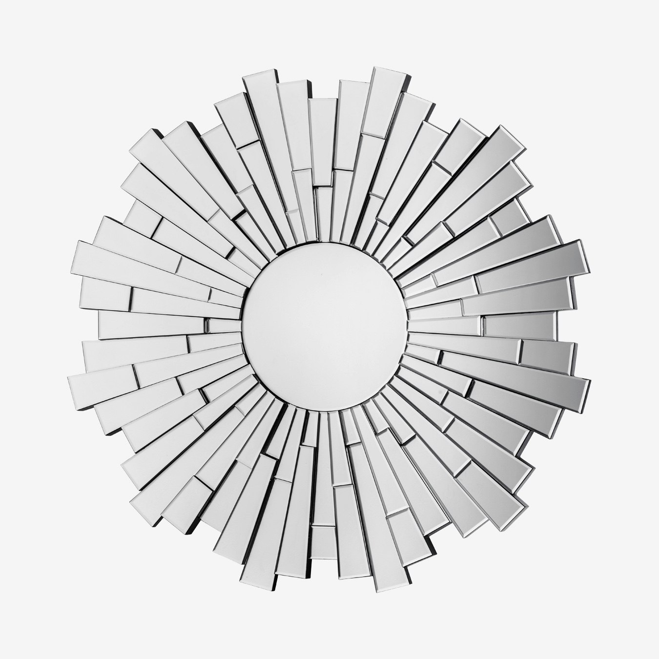 Glitzy Circular Wall Mirror - Silver by Fifty Five South