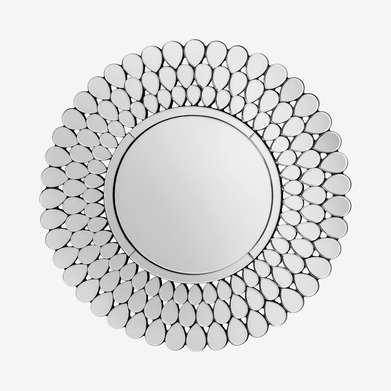 Sundial Round Wall Mirror - Silver by Fifty Five South