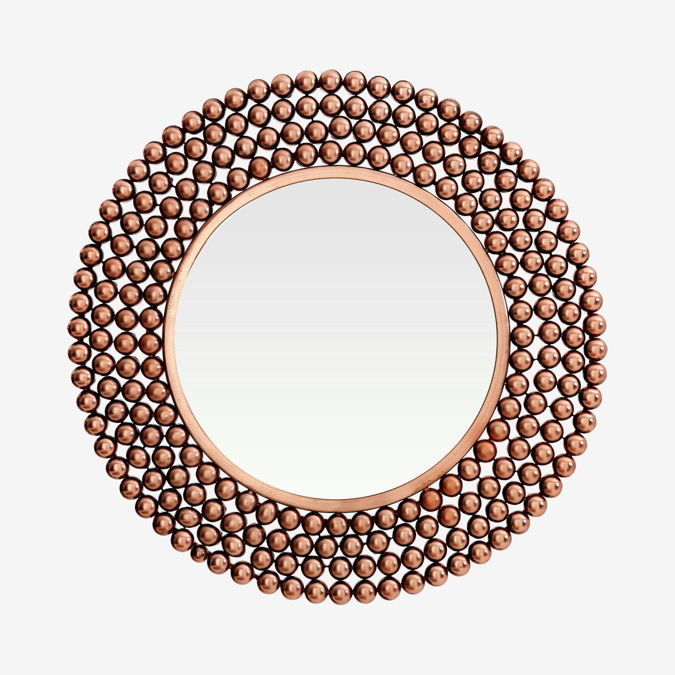 Templar Wall Round Mirror - Copper by Fifty Five South
