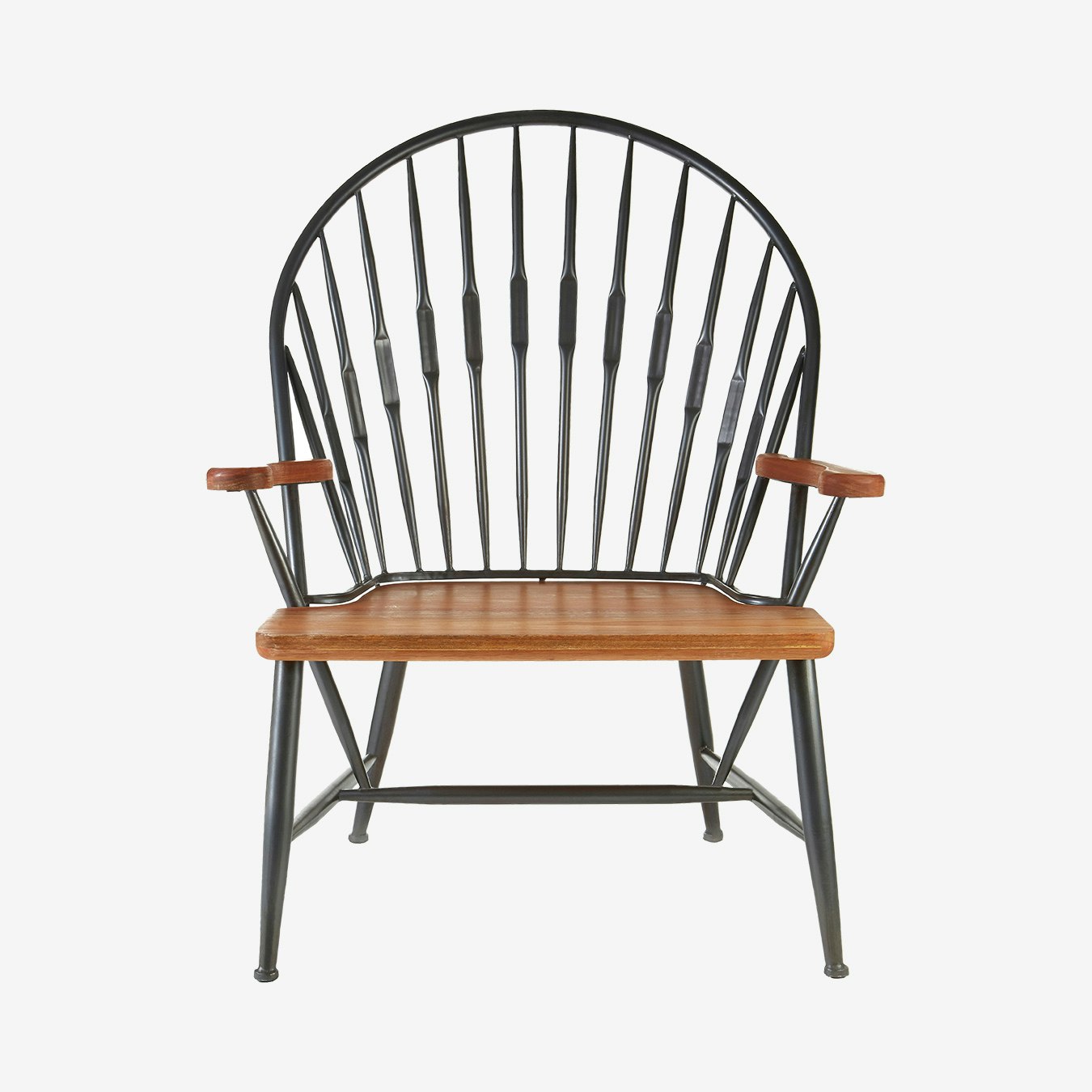 New Foundry Armchair - Metal / Walnut Wood by Fifty Five South