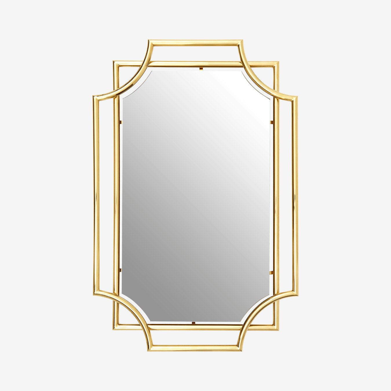 Meissa Wall Mirror - Brass by Fifty Five South