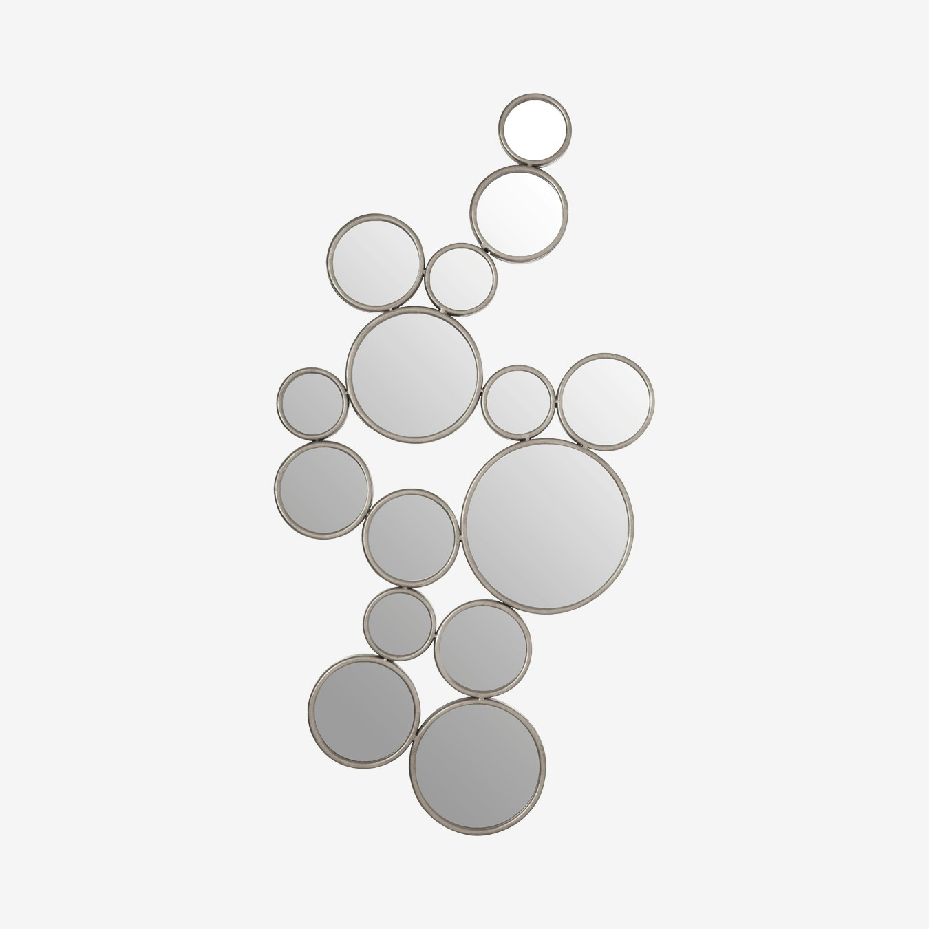 Zariah Wall Mirror - Antique Silver by Fifty Five South