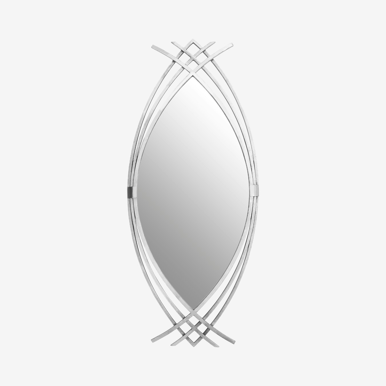Farran Oval Wall Mirror - Silver by Fifty Five South