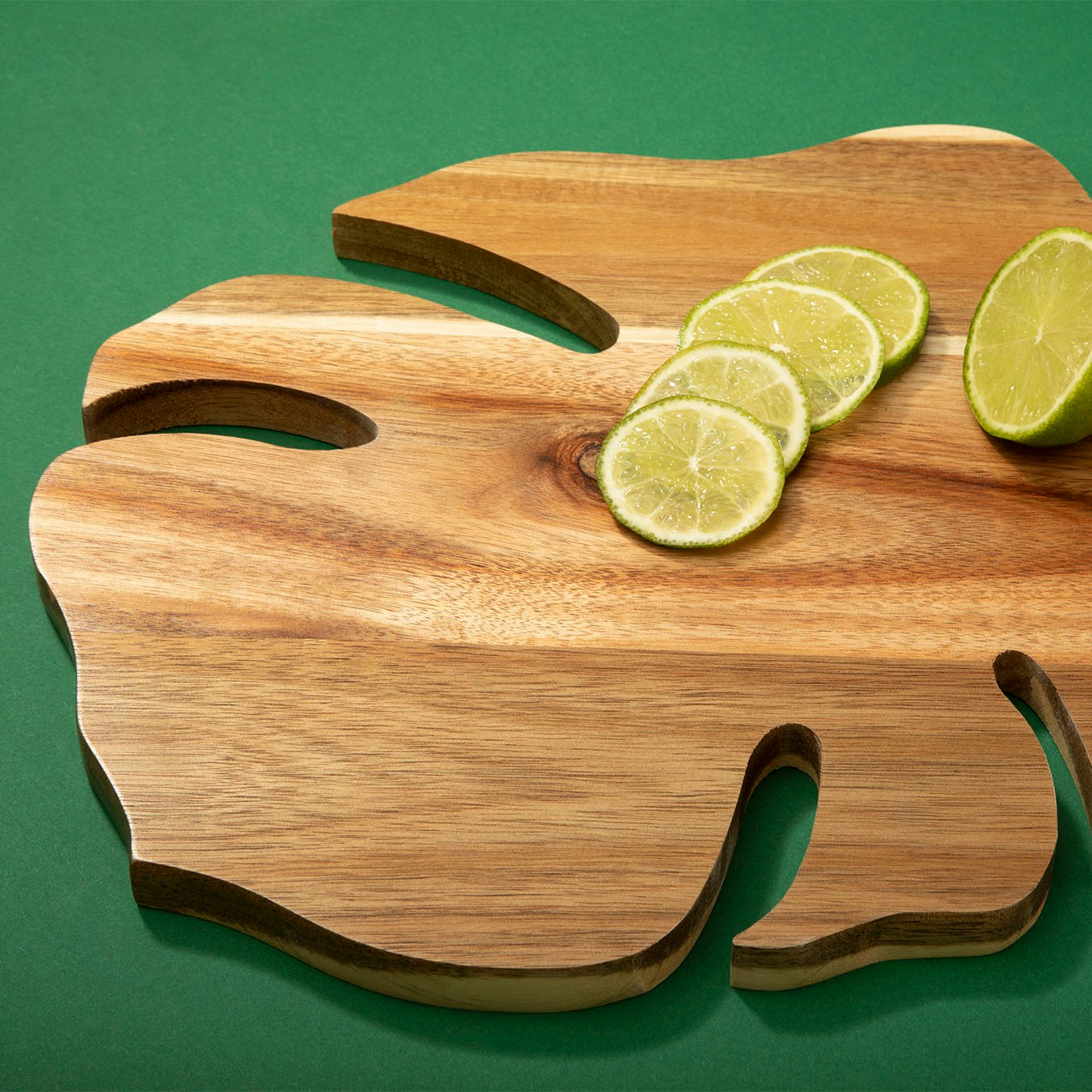 Mimo Palm Leaf Monstera Wooden Chopping Board by Fifty Five South
