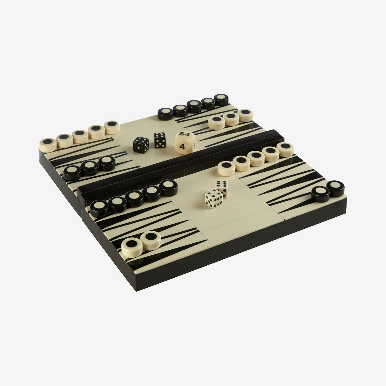 Backgammon Set - Black / White by Fifty Five South