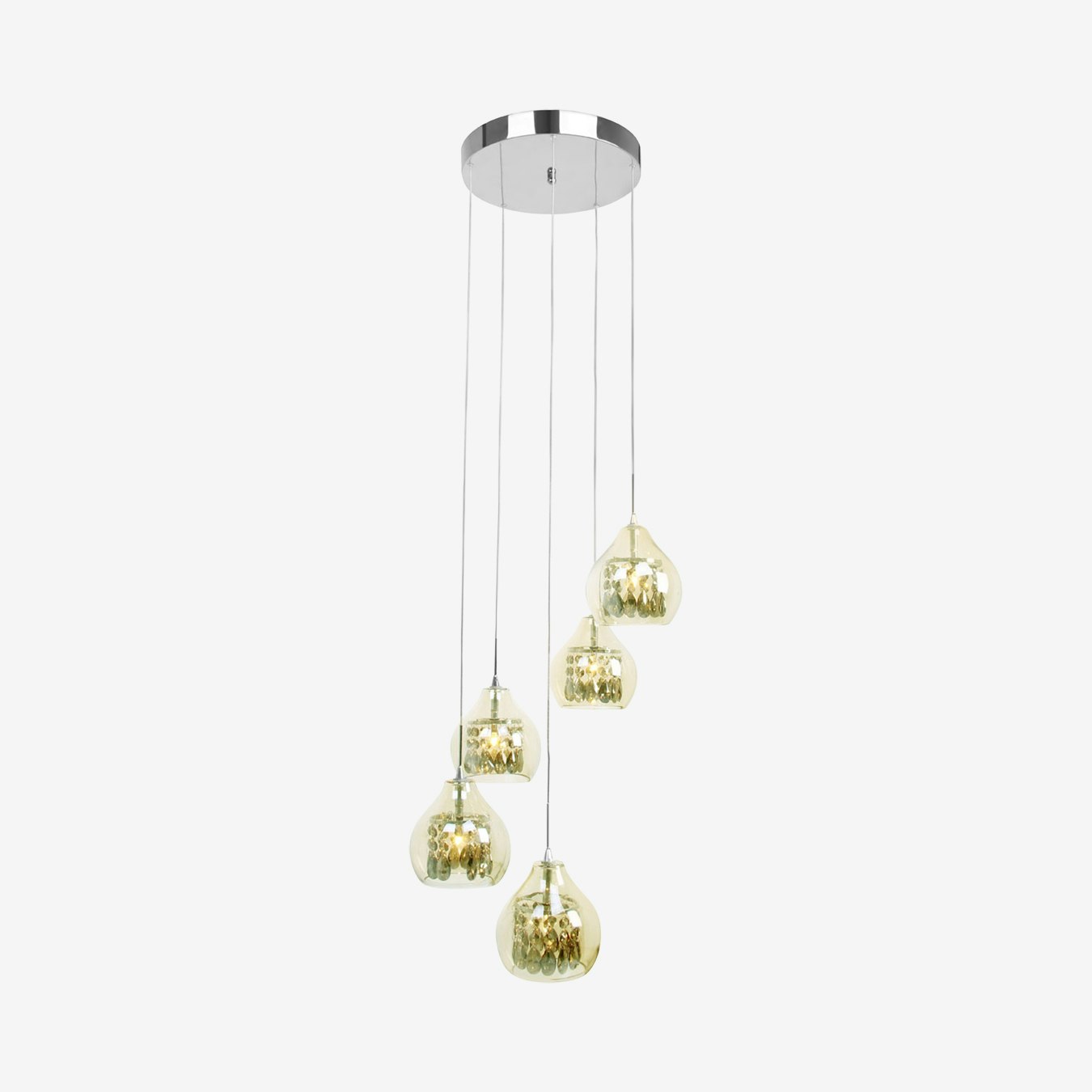 5 Pendant Light - Smoked Glass by Fifty Five South