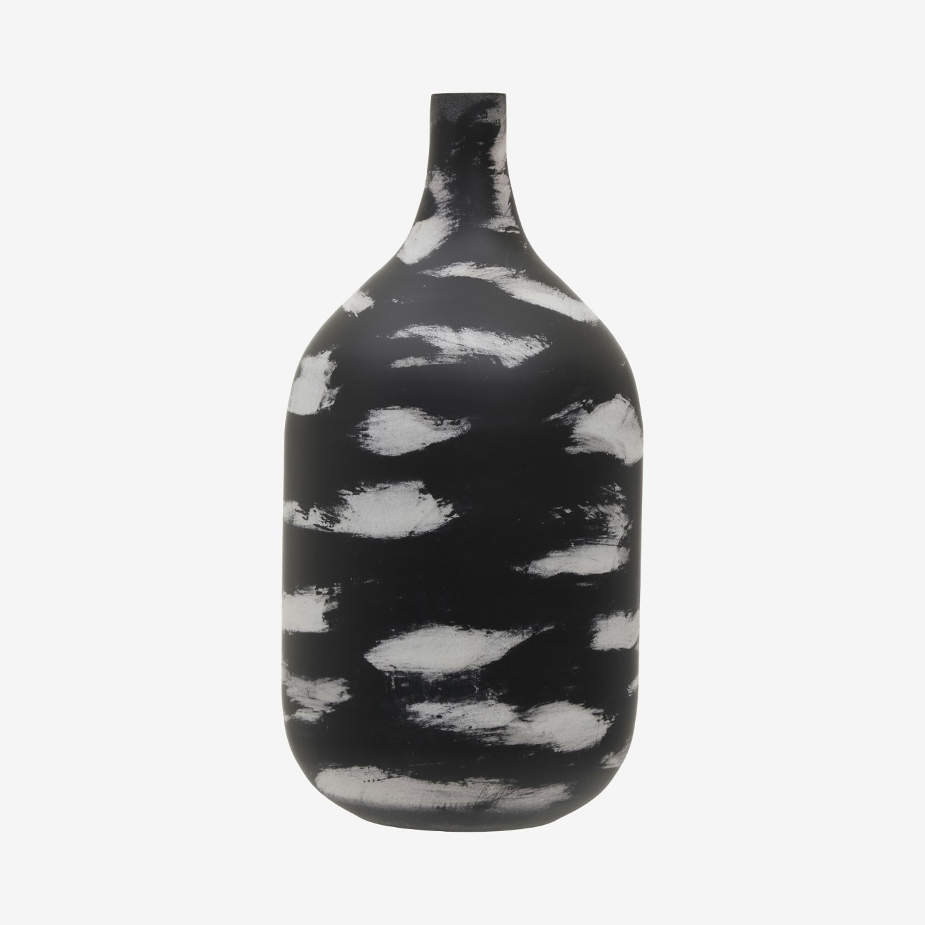 Barro Glass Bottle Vase - Black and White by Fifty Five South