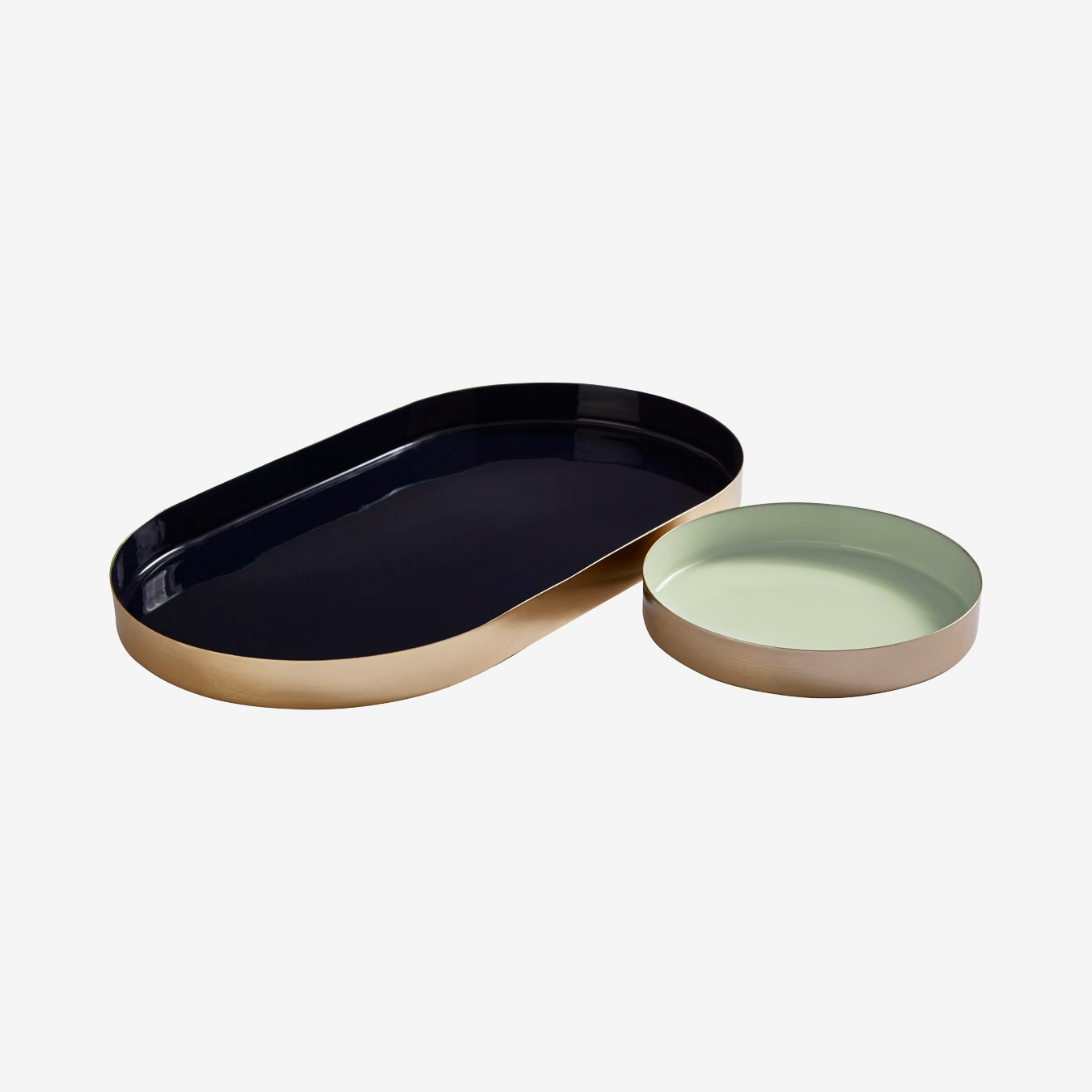 Decorative Tray - Sage and Black - Set of 2 by Fifty Five South