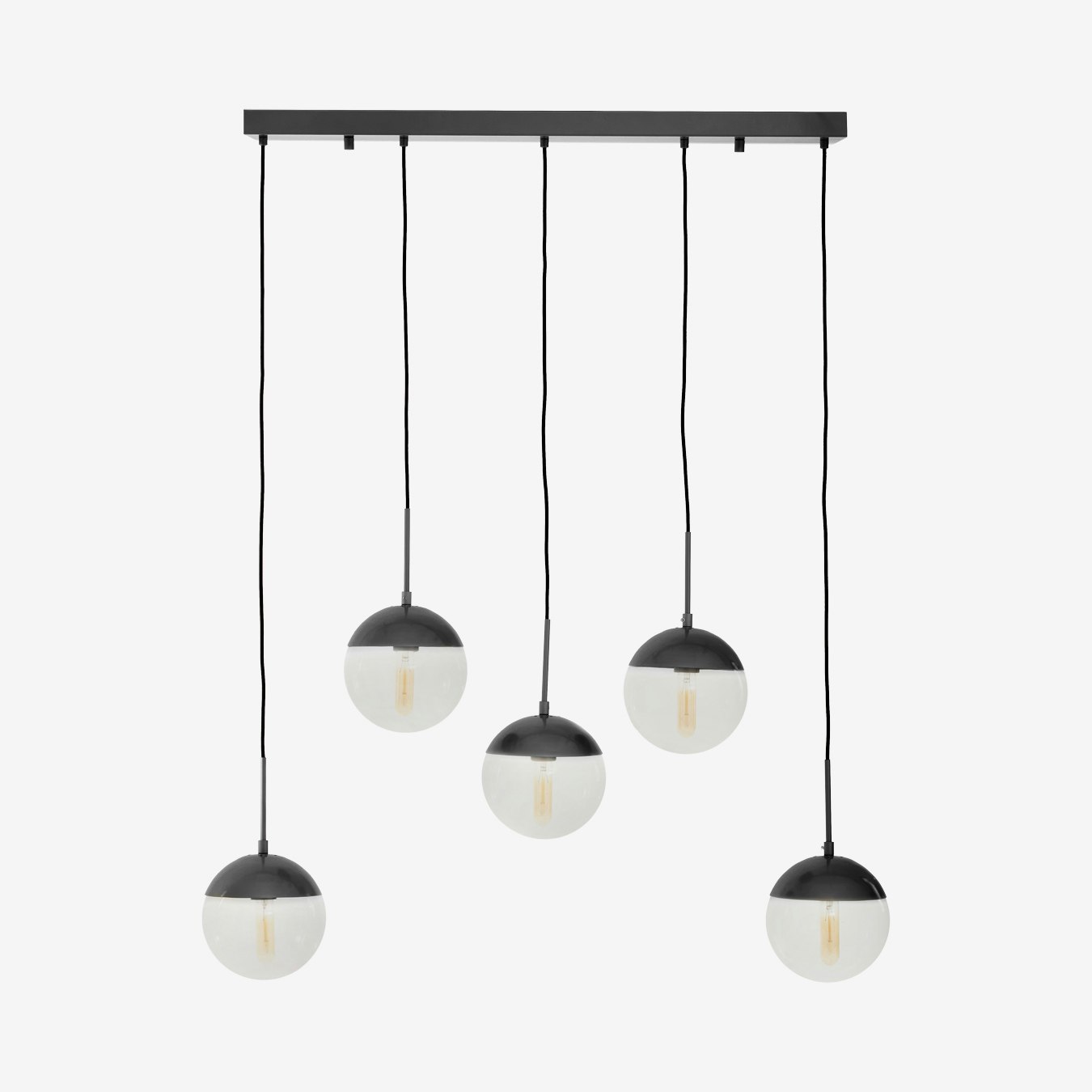 Revive 5 Pendant Light - Black by Fifty Five South
