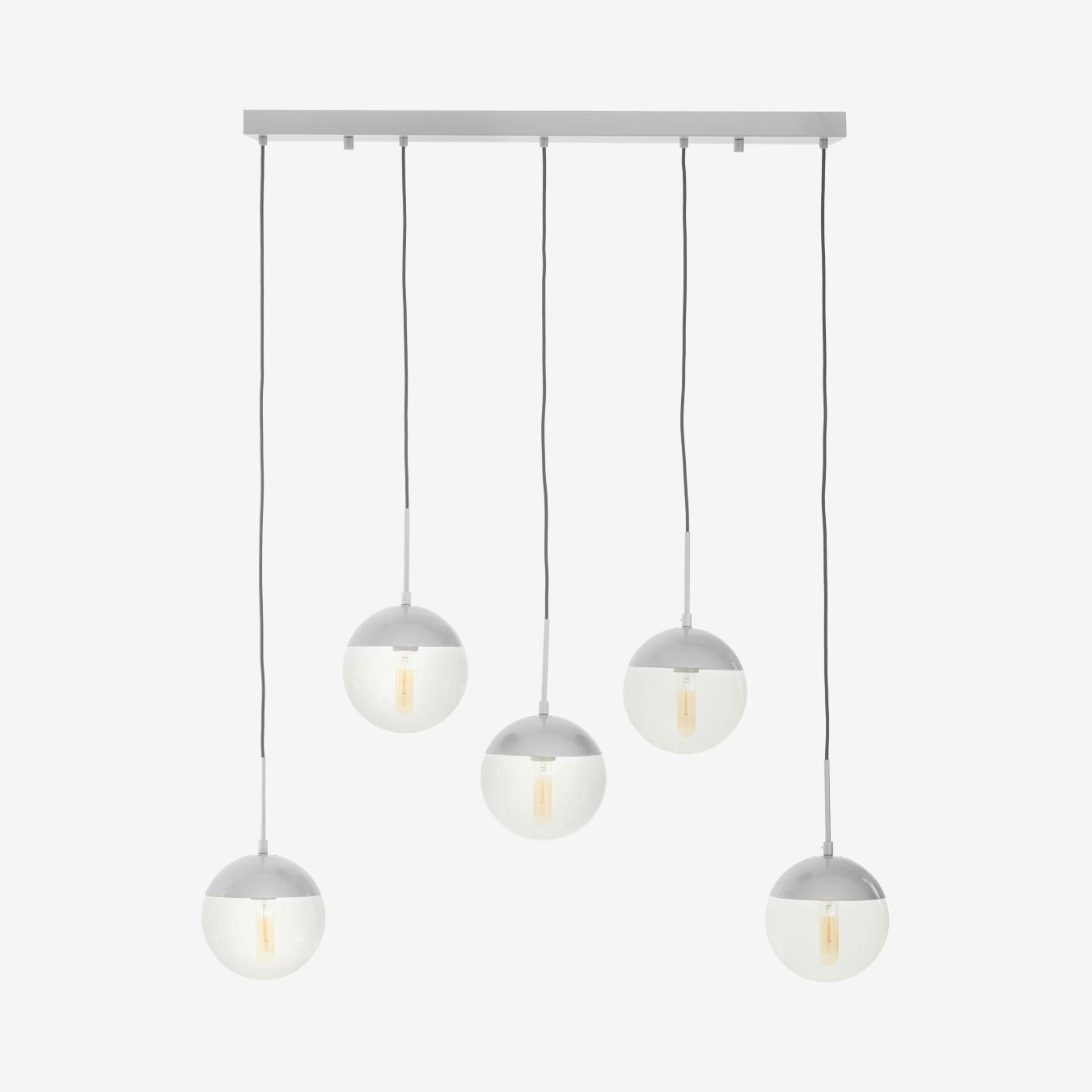 Revive 5 Pendant Light - Chrome by Fifty Five South