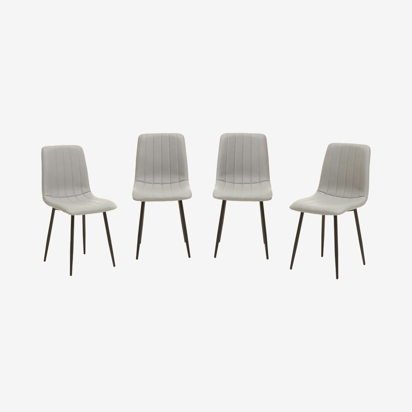 Tiana Dining Chairs - Light Grey - Set of 4 by Fifty Five South