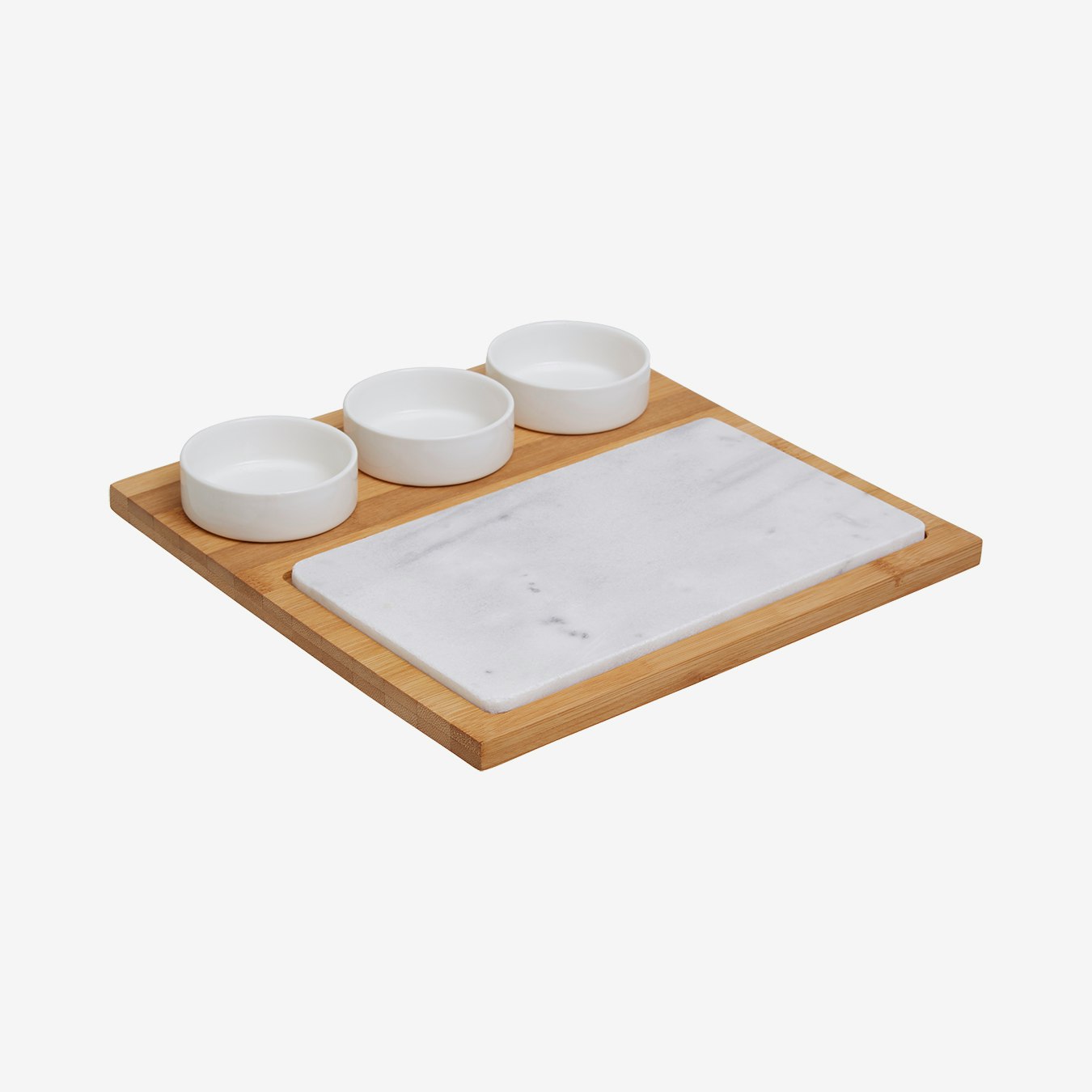 Five Piece Cheese Board Set - White by Fifty Five South