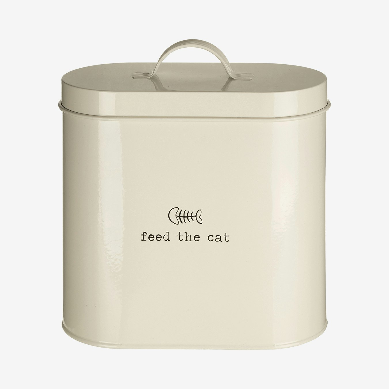Adore Pets Cat Food Storage Container With Spoon - Cream by Fifty Five South