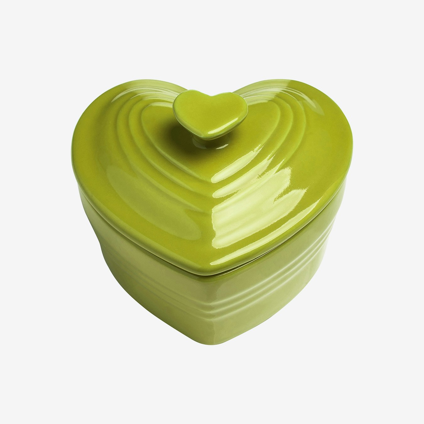Amour Stoneware Cocotte Dish - Lime Green by Fifty Five South