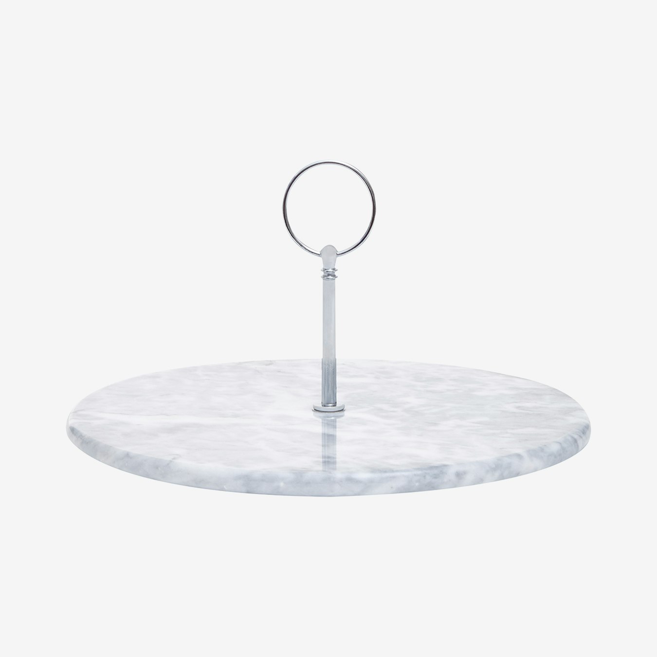 Cake Stand - Grey Marble / Silver by Fifty Five South
