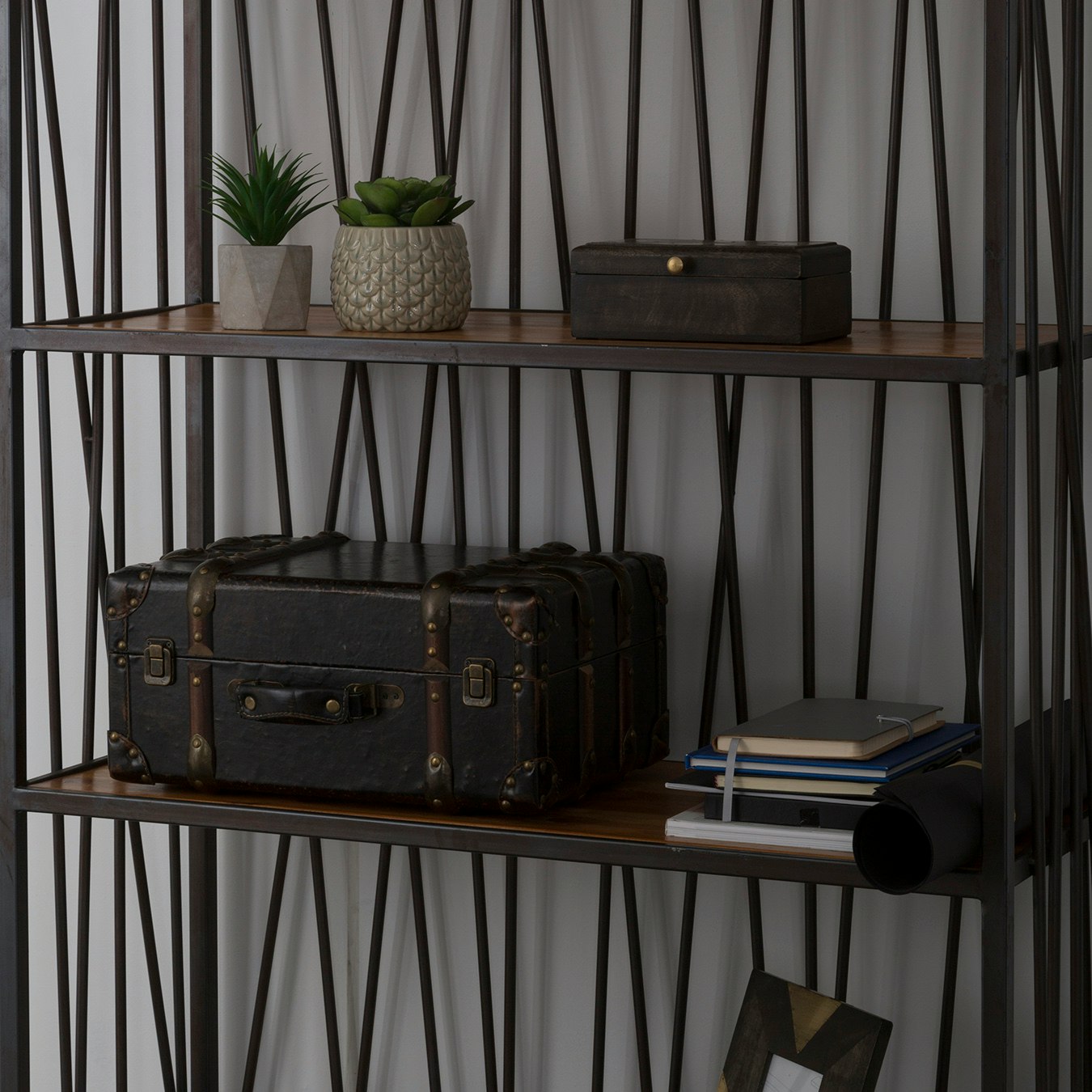 New Foundry Shelf Unit - Natural - Fir Wood / Metal by Fifty Five South