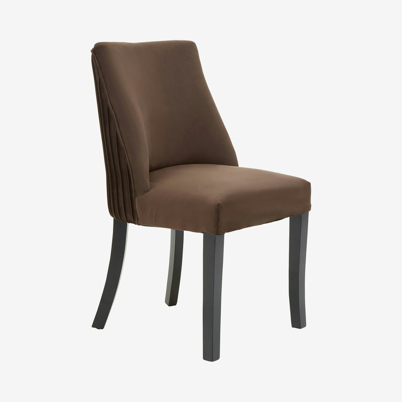 Kensington Townhouse Dining Chair - Dark Mink - Velvet by Fifty Five South