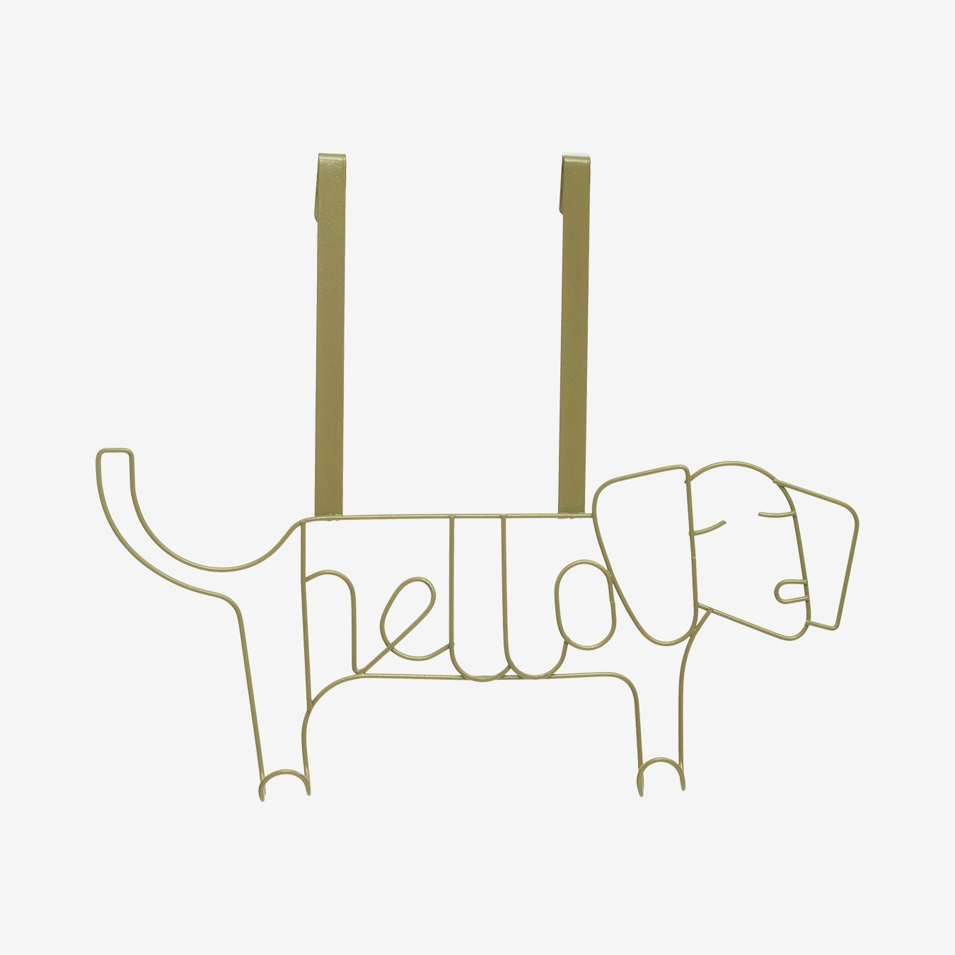Kirby Sausage Dog Over The Door Hanger - Gold by Fifty Five South
