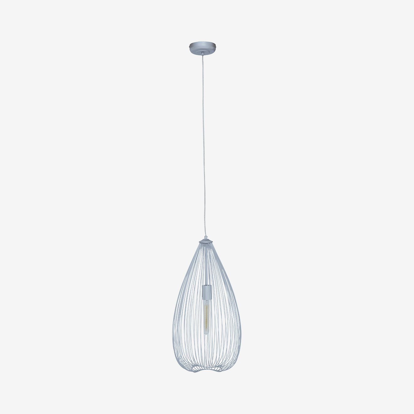 Lavis Teardrop Pendant Light - Silver - Iron by Fifty Five South