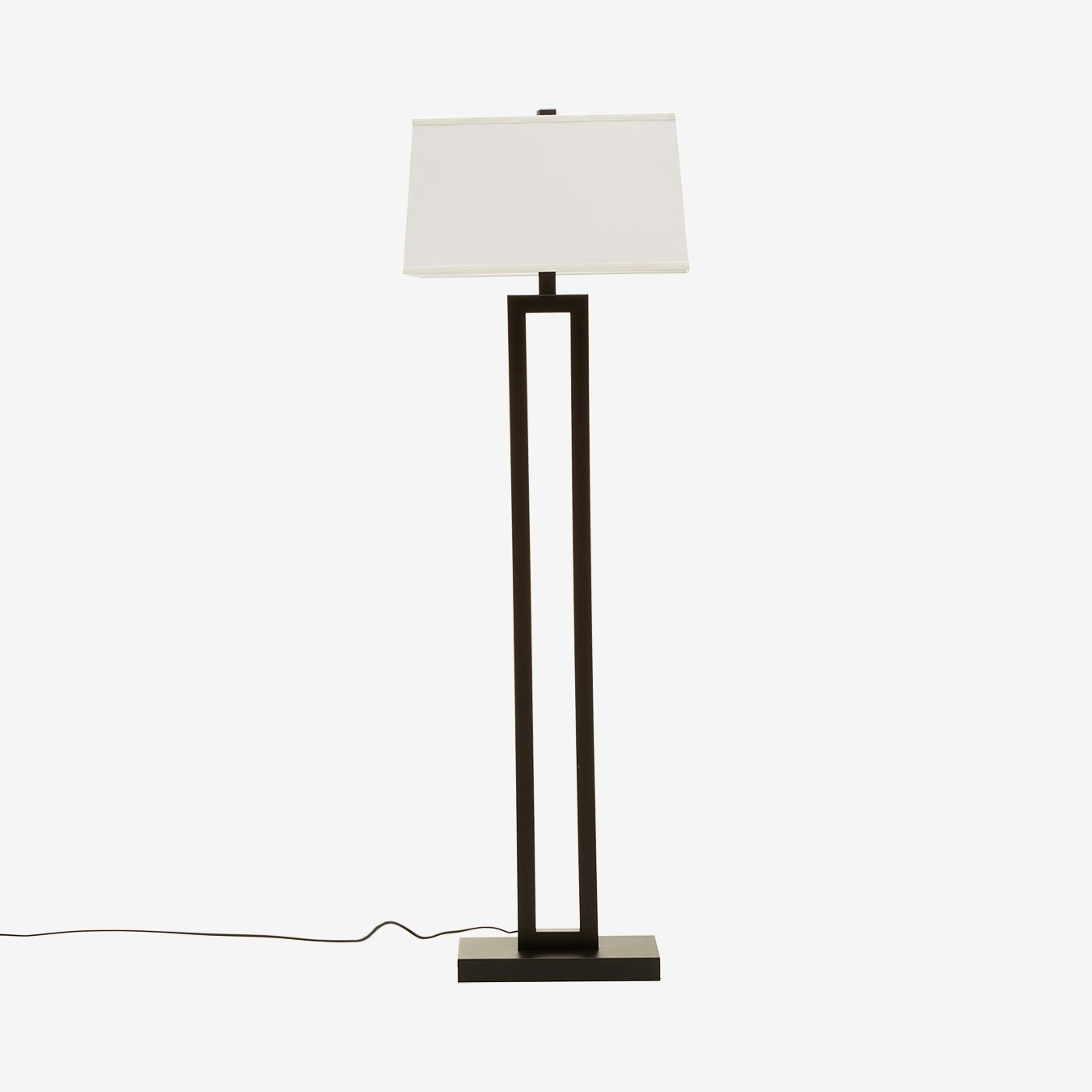 Leora Floor Lamp - Black - White Shade by Fifty Five South