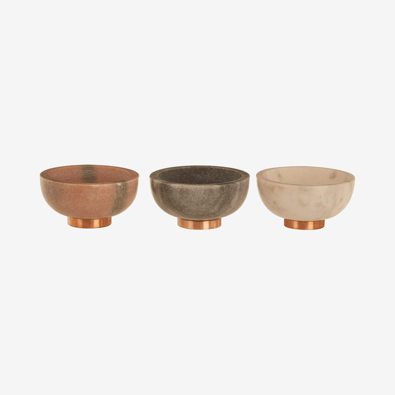 Maison Dipping Bowls - Marble / Copper - Set of 3 by Fifty Five South
