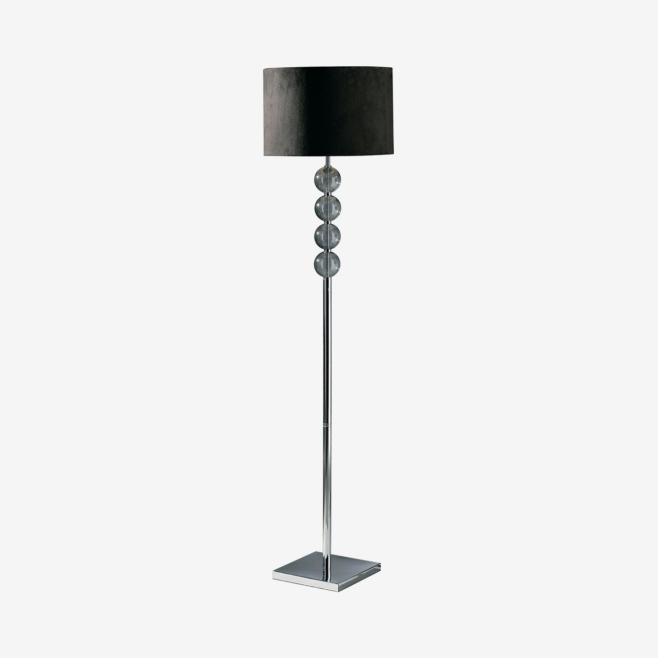 Mistro Floor Lamp - Smoke / Black Shade by Fifty Five South