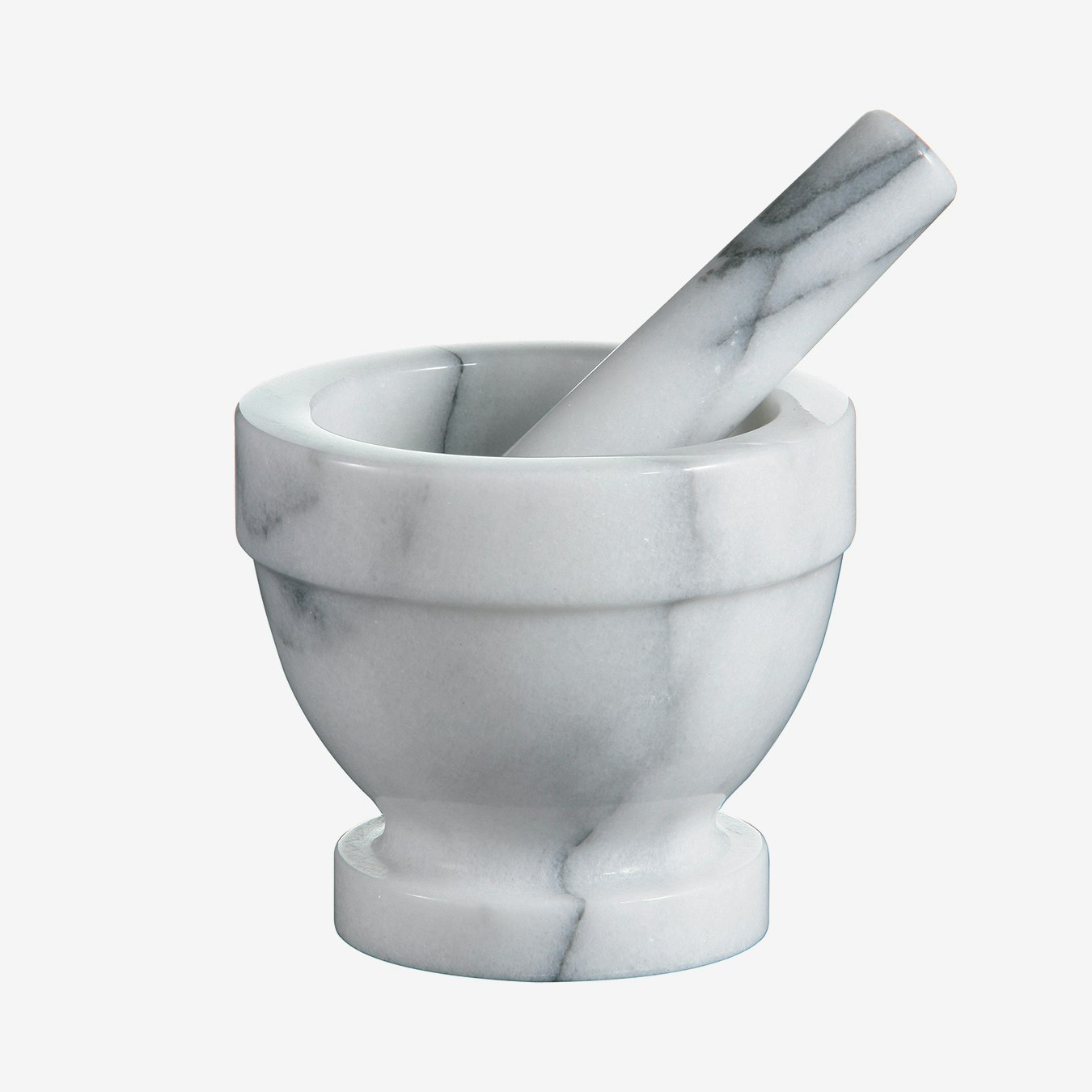 Pestle and Mortar - Polished White Marble by Fifty Five South