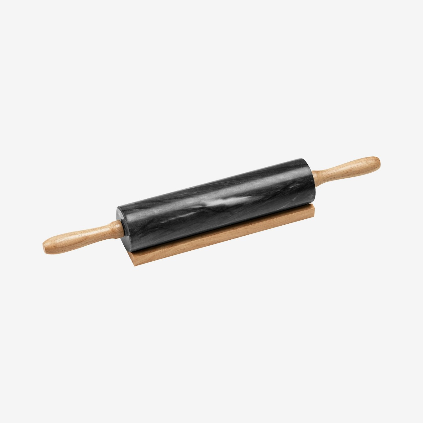Rolling Pin With Stand - Black - Marble / Wood by Fifty Five South