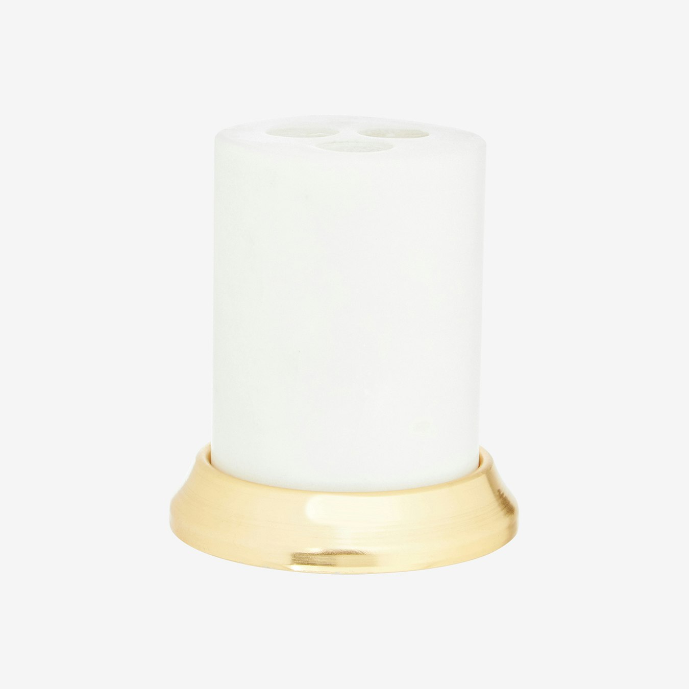 Toothbrush Holder - White Marble / Brass by Fifty Five South