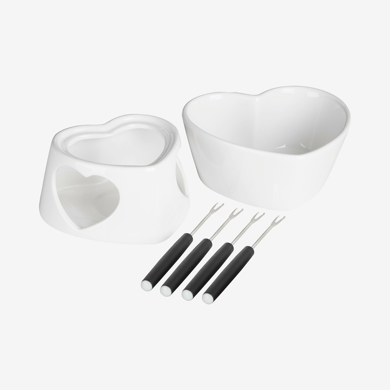 Venus White Dolomite Fondue Set by Fifty Five South