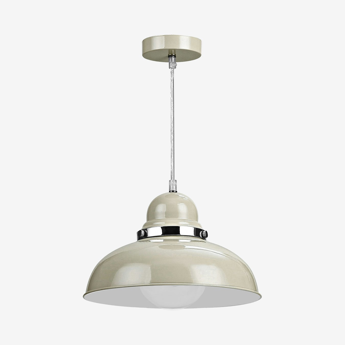 Vermont Pendant Light - Clay / Chrome by Fifty Five South